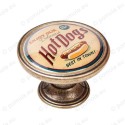 550BR10 ΠΟΜΟΛΑ VINTAGE ΒΙΝΤΑΖ Hot Dogs ΧΡΥΣΟ ΑΝΤΙΚΕ